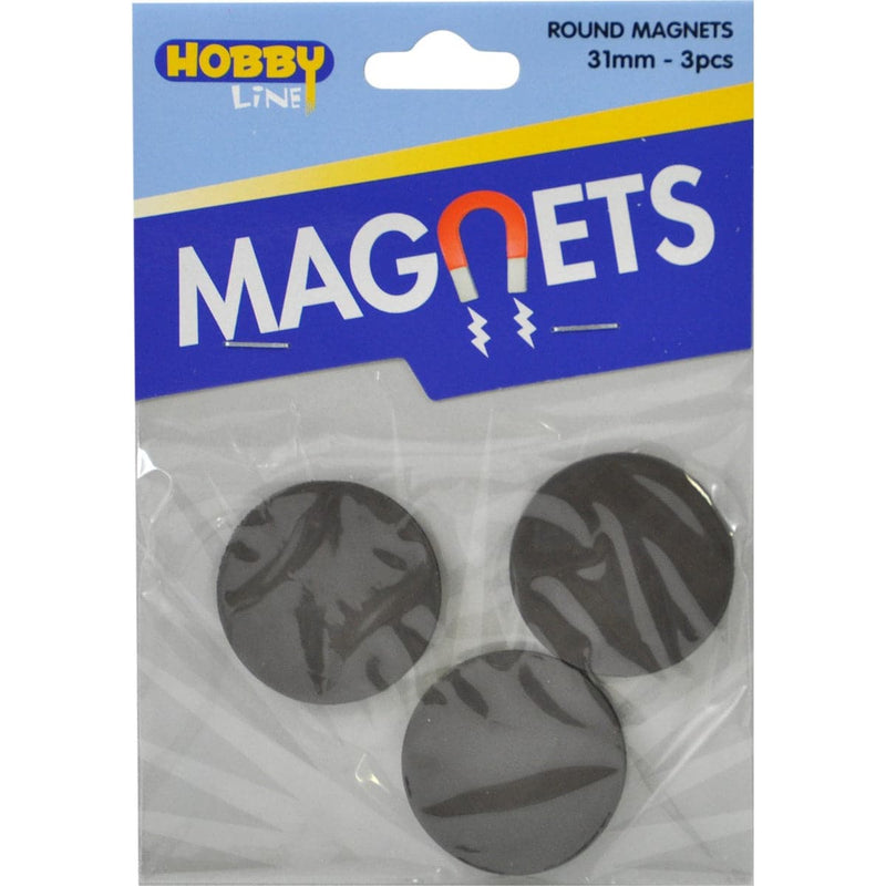 Dark Slate Blue Hobby Line Magnet Round 31mm 3 Pieces Magnets