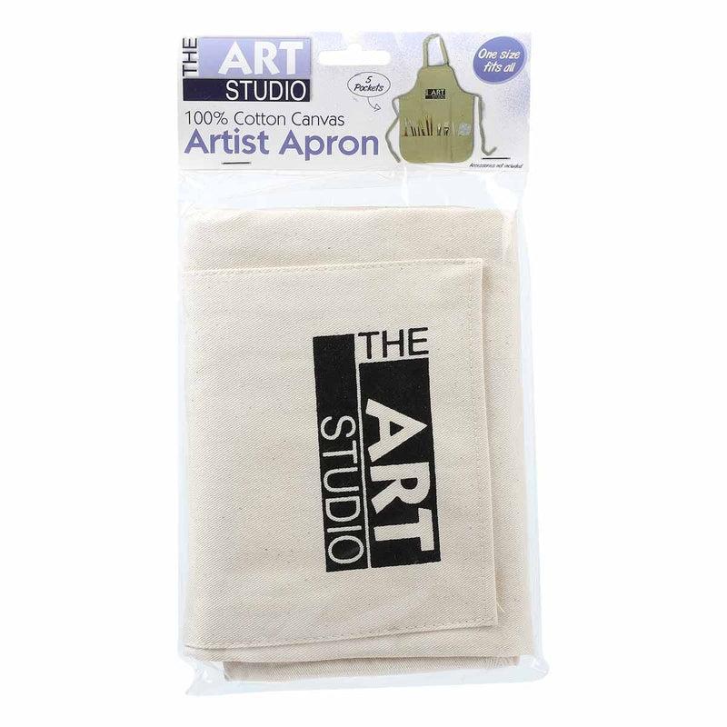 Light Gray The Art Studio Heavy Duty 100% Cotton Artist Apron Painting Accessories
