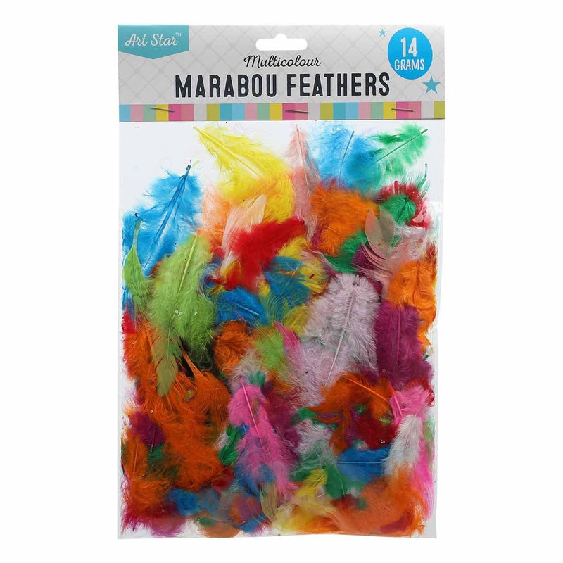 Firebrick Art Star Marabou Feathers Multicolours 14g Feathers