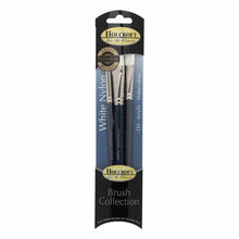 Dim Gray Holcroft Oil, Acrylic & Watercolour Brush Set White 3 Pack Taklon and Synthetic Brushes