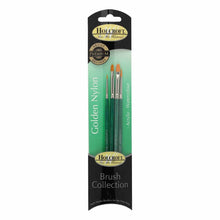 Medium Sea Green Holcroft Golden Nylon Acrylic & Watercolour 4 Piece Set Taklon and Synthetic Brushes
