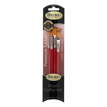 Brown Holcroft Premium Taklon Acrylic & Watercolour 4 Piece Set Taklon and Synthetic Brushes