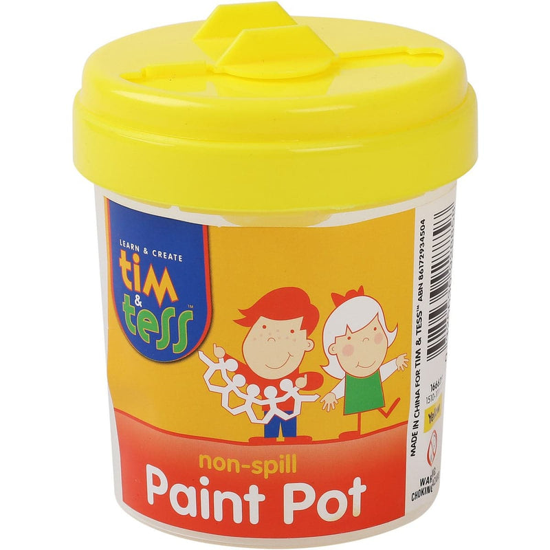 Goldenrod Tim & Tess Non Spill Paint Pot Yellow Kids Painting Acccessories