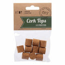 Rosy Brown Urban Crafter Cork Bottle Tops 15 x 15mm 10 Pieces Corks