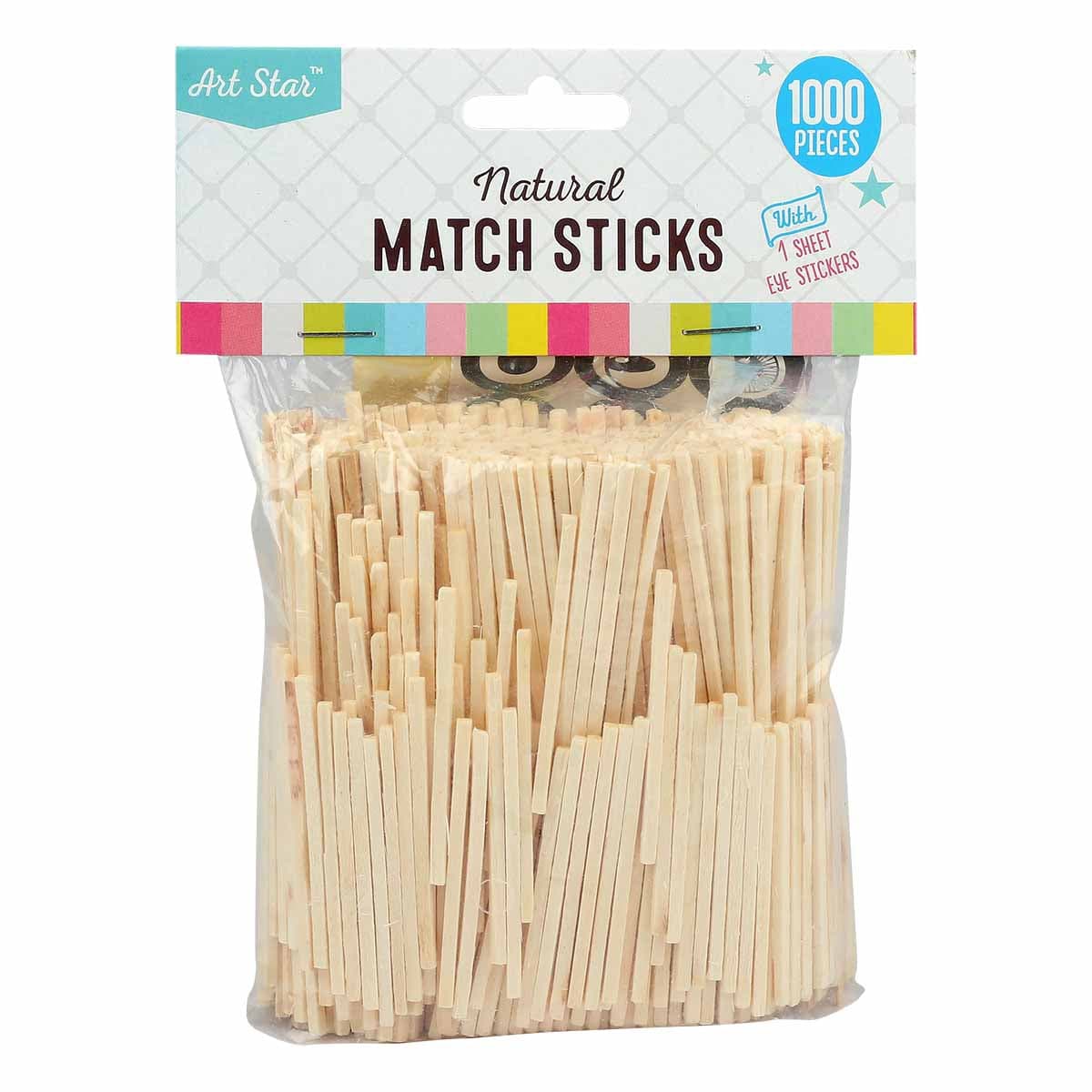 Art Star Natural Match Sticks 1000 Pieces