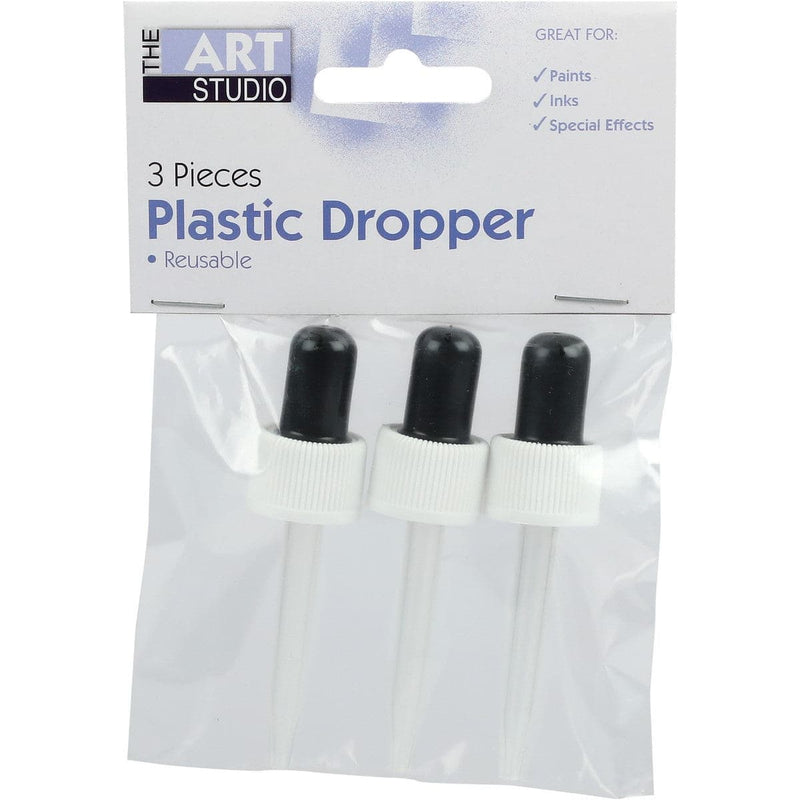 Light Gray Plastic Dropper 3Pc Painting Accessories