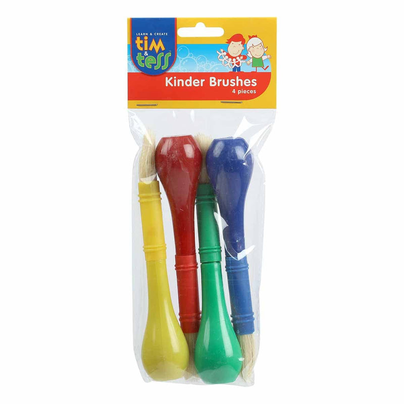 Brown Tim & Tess Bulb Brushes (4 Pack) Kids Painting Acccessories