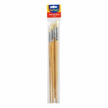 Tan Tim & Tess Round Long Handle Paint Brushes (4 Pack) Kids Paint Brushes