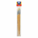 Tan Tim & Tess Round Long Handle Paint Brushes (4 Pack) Kids Paint Brushes
