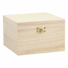 Wheat Square Wooden Keepsake Box 14 x 14 x 9cm Boxes