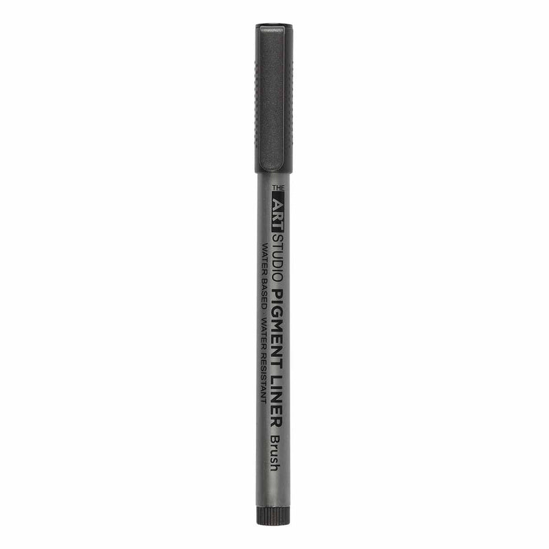 Dim Gray Art Studio Multi Pigment Liner Pen Brush Black Pens and Markers
