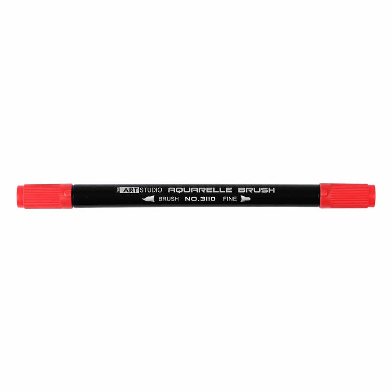 Black The Art Studio Aquarelle Brush Pen Dual Tip Red Pens and Markers