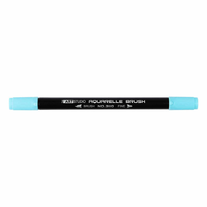 Black The Art Studio Aquarelle Brush Pen Dual Tip Light Blue Pens and Markers