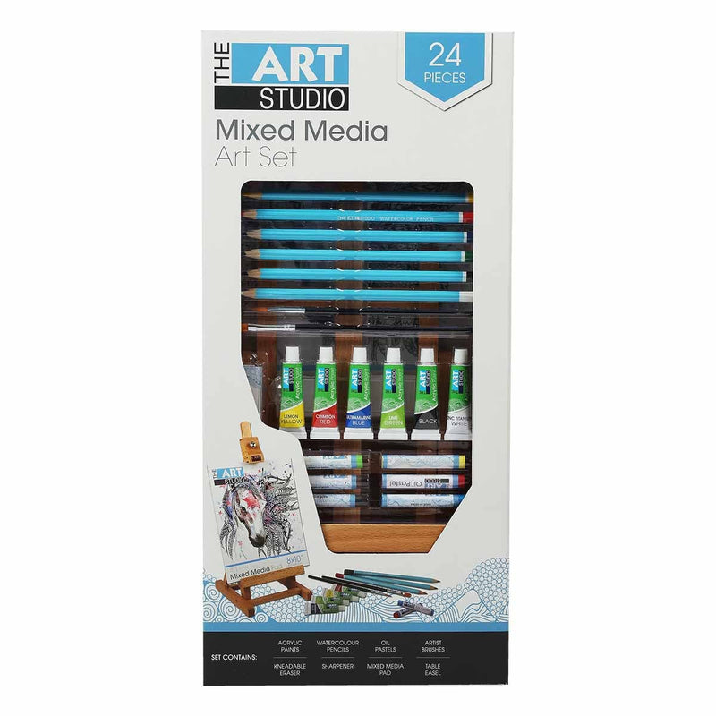 Cadet Blue The Art Studio Mixed Media Art Set (24 Pieces) Mixed Media Sets