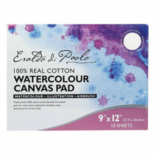 Light Steel Blue Eraldo di Paolo Cotton Watercolour Canvas Pad 22 x 30cm 10 Sheets Pads