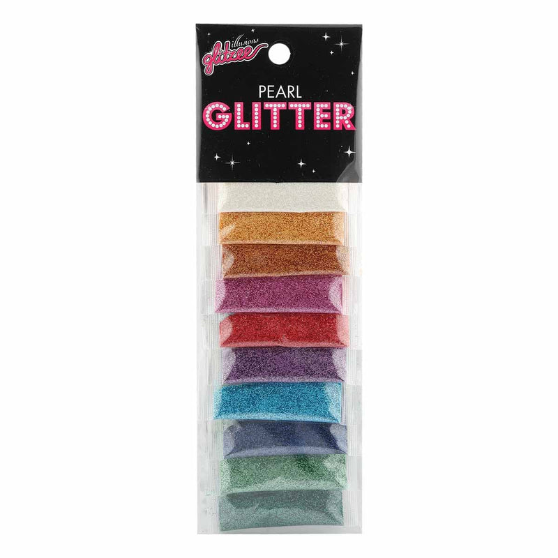 Maroon Illusions Glitzee Pearl Glitter Assorted Colour 10 x 2g Pack Glitter