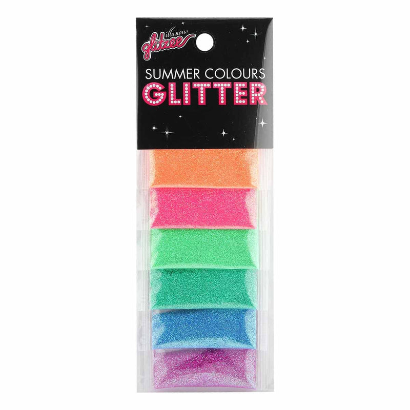 Pale Violet Red Illusions Glitzee Summer Colours Glitter 6 x 2g Pack Glitter