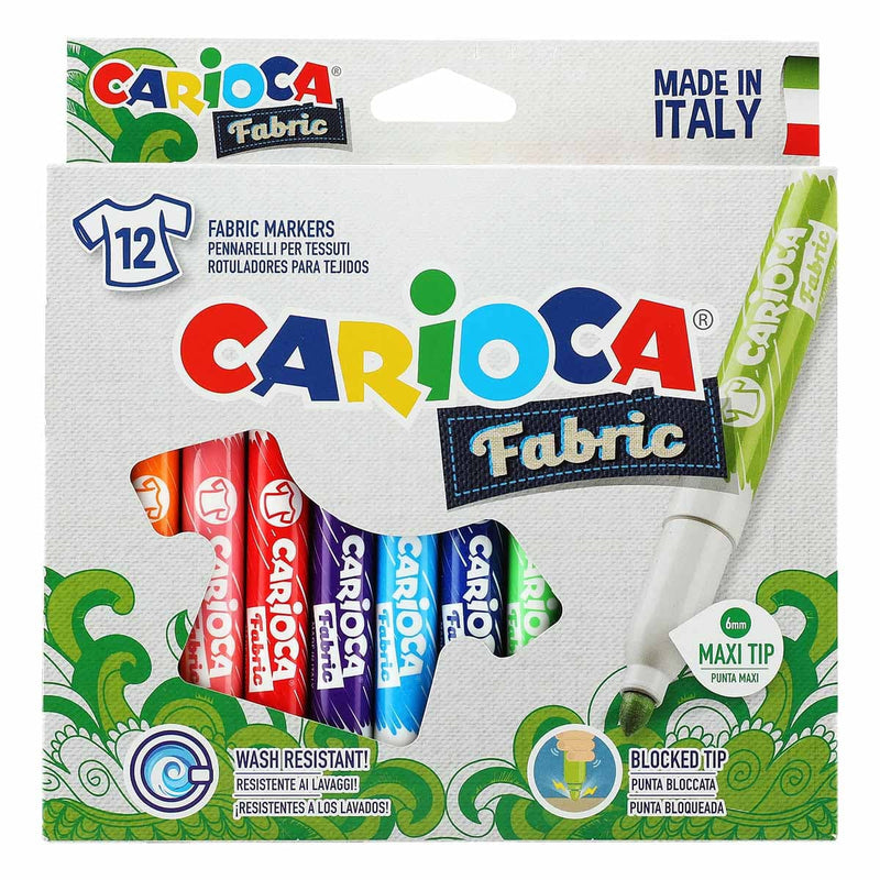 Gold Carioca Fabric Maxi Tip Markers Set 12 Kids Markers