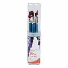 Dark Slate Gray Eraldo di Paolo Taklon Acrylic Brush Set 12 Pack Taklon and Synthetic Brushes