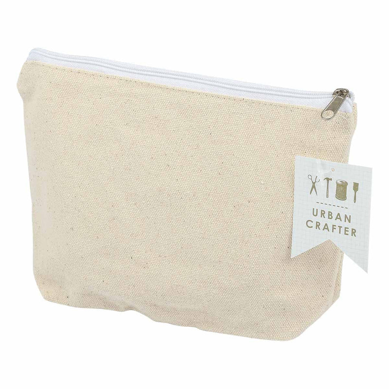 Light Gray Urban Crafter Canvas Utility Pouch 20.5 x 14 x 6cm Craft Blanks for Decorating