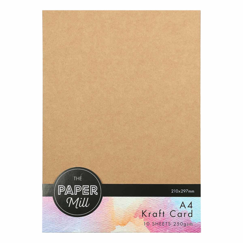 Snow The Paper Mill A4 250gsm Kraft Cardstock 10 Sheets Cardstock