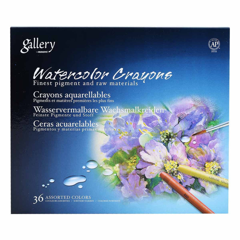 Steel Blue Mungyo Gallery Watersoluable Crayons Set 36 Pastels & Charcoal