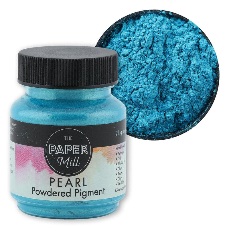 Steel Blue The Paper Mill Pearl Powdered Pigment Cyan 21g Pigments