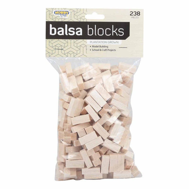 Antique White Hobby Line Balsa Bricks 238 Pieces Wood Crafts