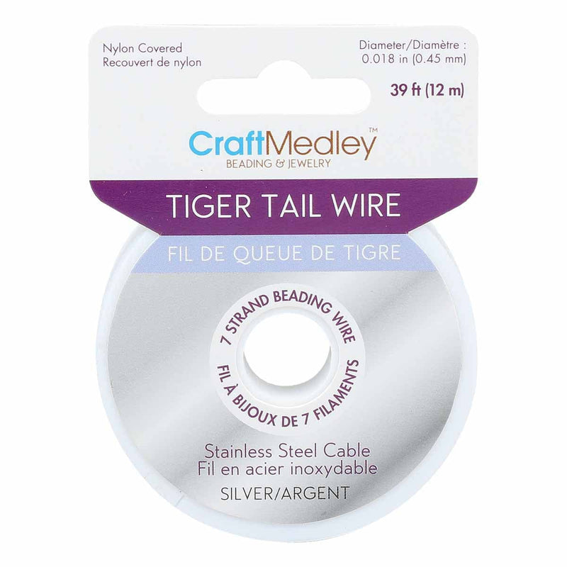 Dim Gray Tiger Tail 7-strand .45mm Silver Wires And Cords