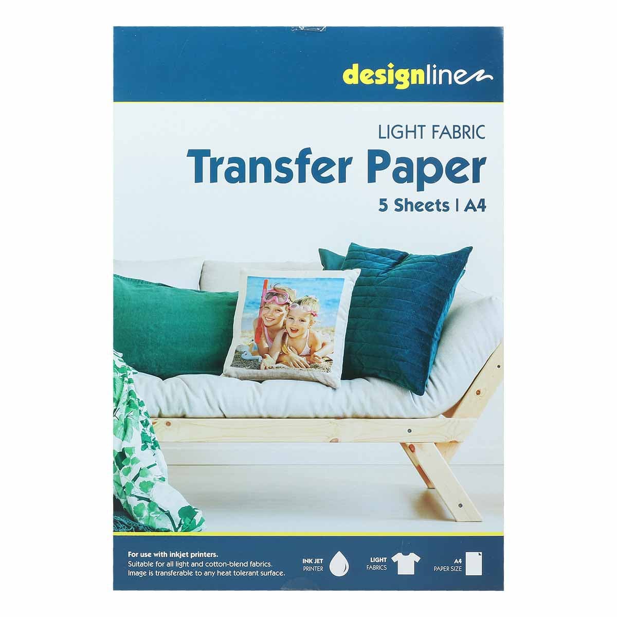 Design line fabric transfer paper a4 5 pieces