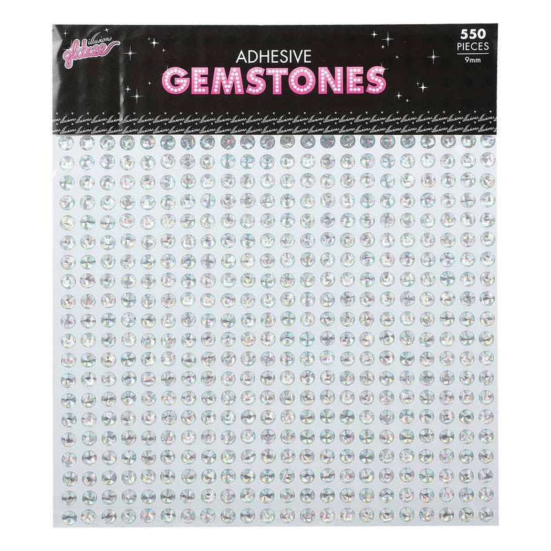 Lavender Illusions Glitzee Clear Adhesive Gemstones 9mm (550 Pieces) Sequins and Rhinestons