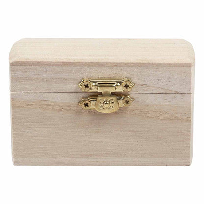 Rosy Brown Urban Crafter Paulownia Rectangle Hinged Chest 9 x 5.5 x 5cm Wood Crafts