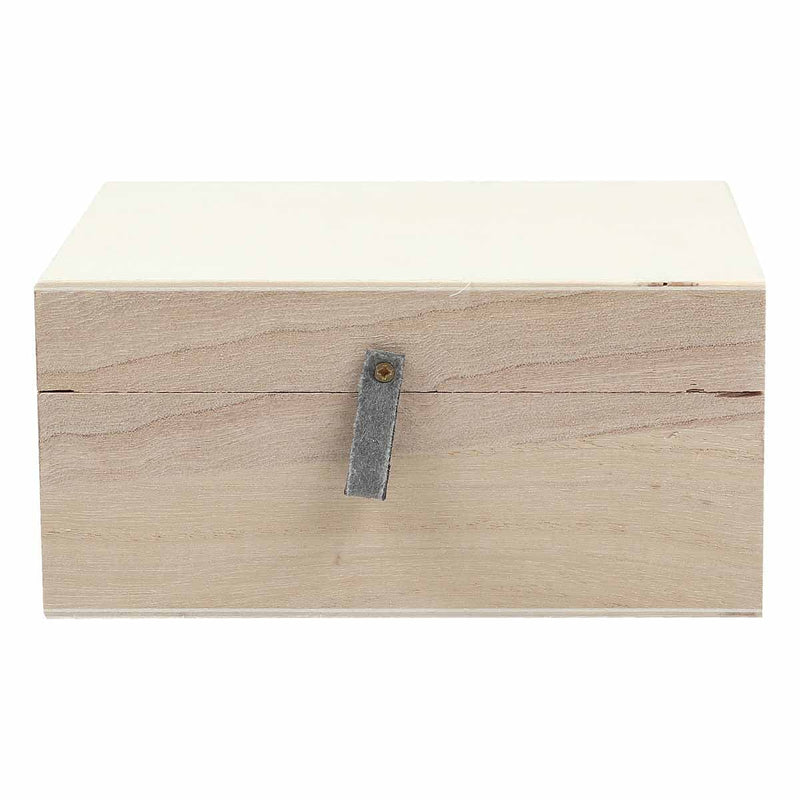 Tan Urban Crafter Paulownia Square Box with Tag 14.8 x 14.8 x 7cm Boxes
