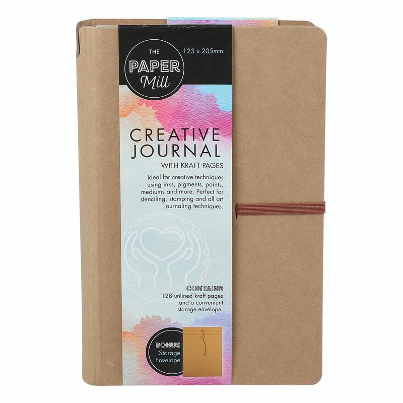 Rosy Brown The Paper Mill A5 270gsm Creative Journal 128 Kraft Pages Pads