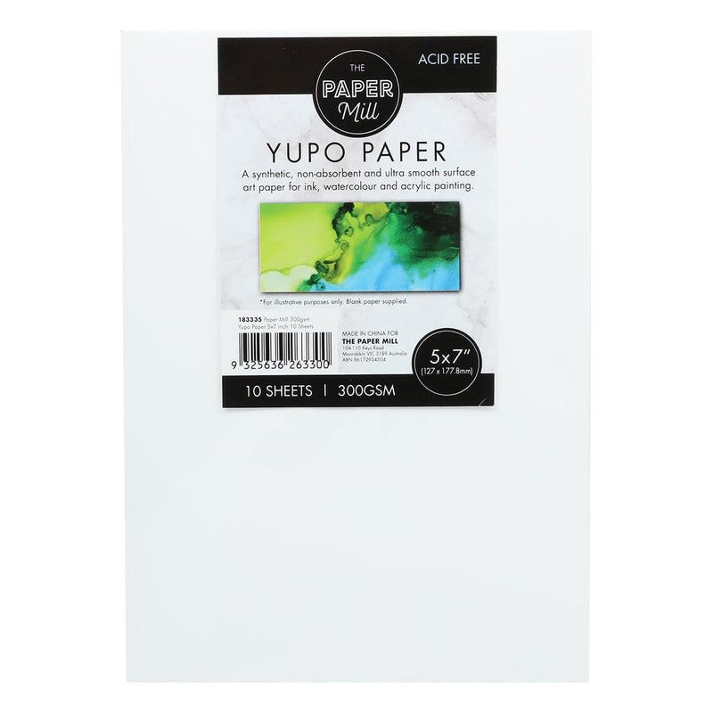 Dark Khaki The Paper Mill Yupo Synthetic Paper 300gsm 5 x 7 inch 10 Sheets Pads