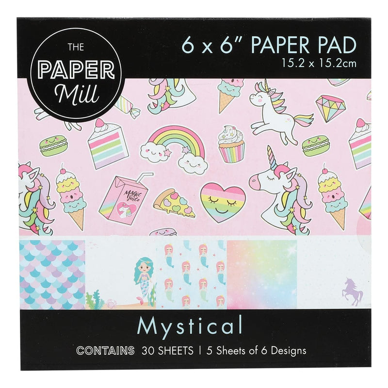 Lavender The Paper Mill Paper Craft Pad Mystical Designs 6 x 6 Inch 30 Sheets Cardstock