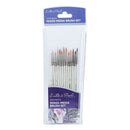 Lavender Eraldo di Paolo Mixed Media Synthetic Fine Detail Brush Set 13 Pieces Taklon and Synthetic Brushes