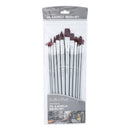 Lavender Eraldo di Paolo Burgundy Synthetic Oil & Acrylic Brush Set