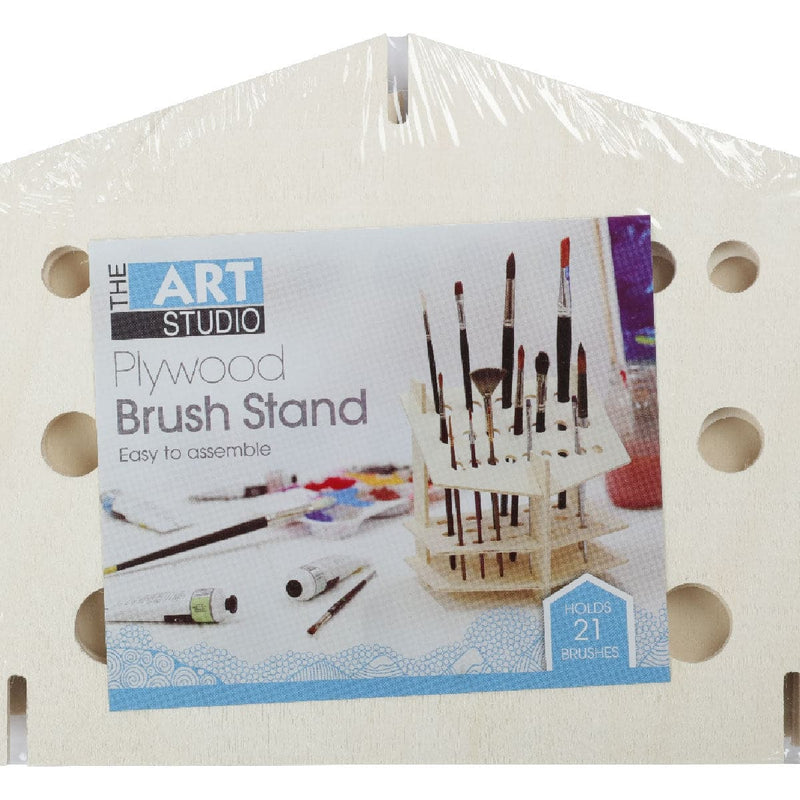 Gray The Art Studio Plywood Paint Brush Stand Wood Crafts