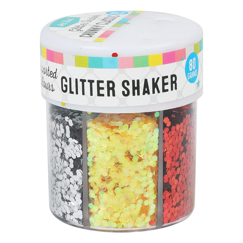 Dark Khaki Art Star Chunky Glitter Shaker Assorted Colours 80g Glitter