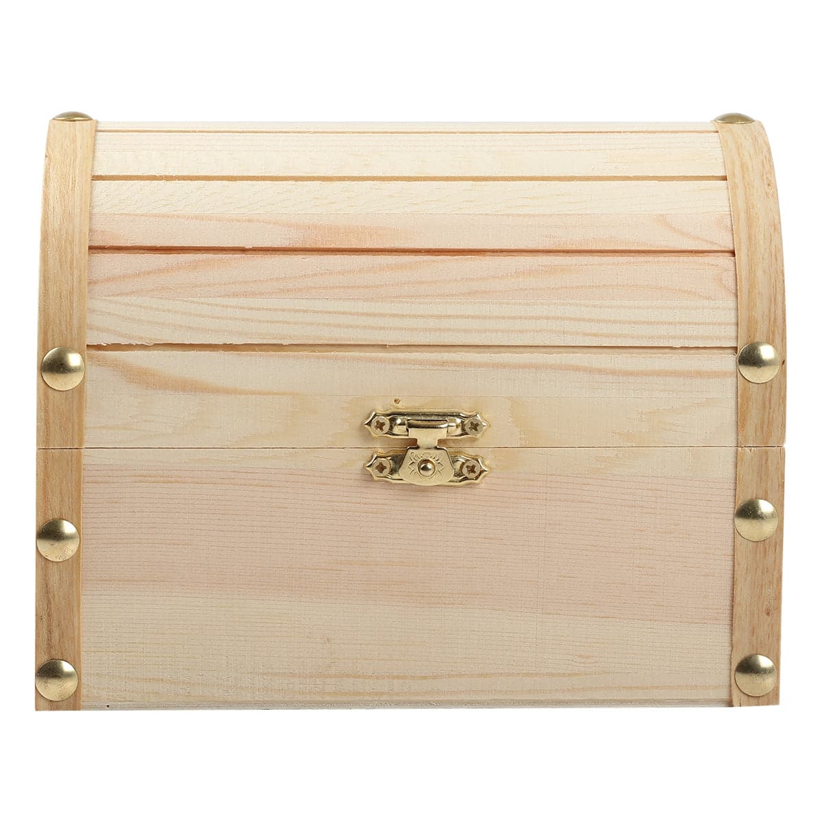 Tan Urban Crafter Pine Treasure Chest 16x10.8x12cm Wood Crafts