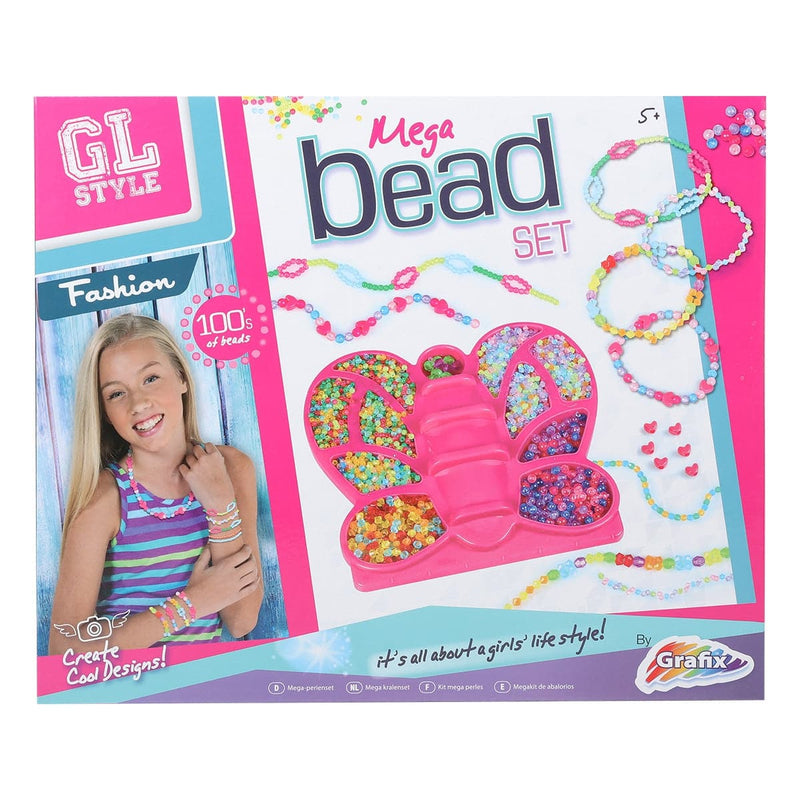 White Smoke Grafix GL Style Mega Bead Set Kids Craft Kits