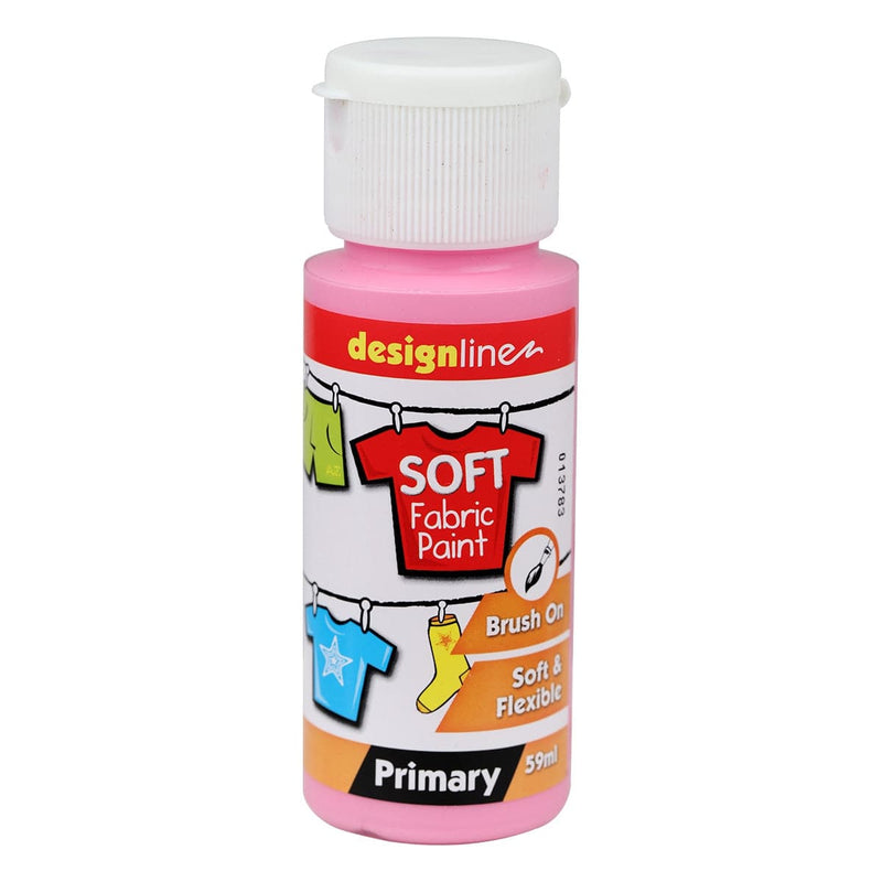 Firebrick Design Line Soft Fabric Paint Hot Pink 59ml Fabric Paints and Dyes