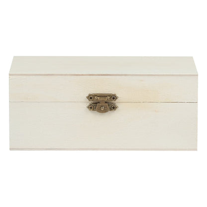 Light Gray Urban Crafter Plywood Rectangular Box with Latch 16 x 7.7 x 6.8cm Boxes