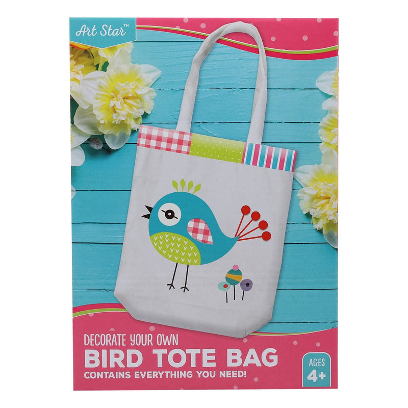 Cadet Blue Art Star Make Your Own Bird Tote Bag Activity Kit Kids Craft Kits