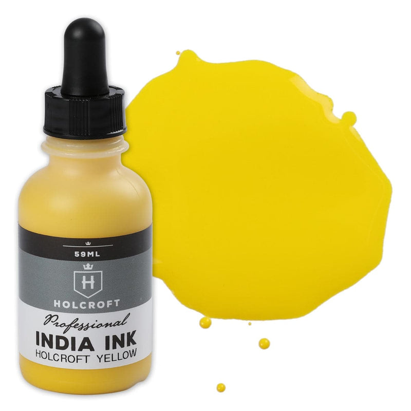 Gold Holcroft India Ink Yellow 59ml Ink