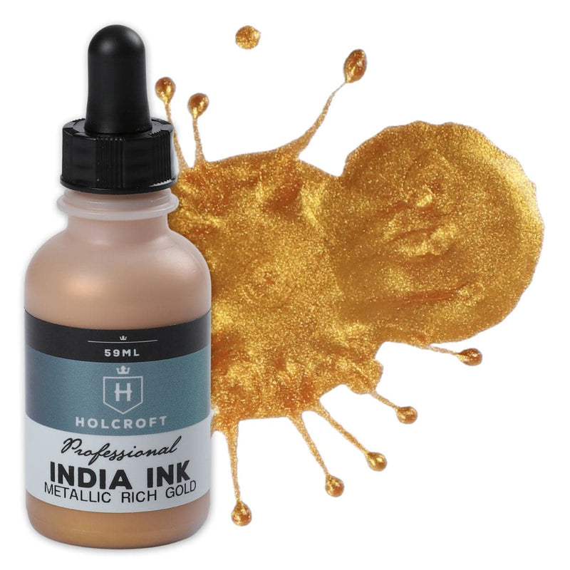 Goldenrod Holcroft Metallic Rich Gold India Ink 59ml Ink