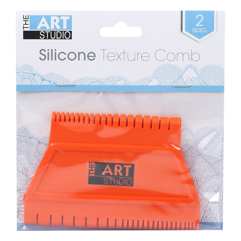Tomato The Art Studio Double Sided Silicone Texture Comb 4.5 x 3 Inches Paint Brushes