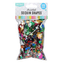 Sea Green Asst Sequin Shapes 100g Sequins and Rhinestons