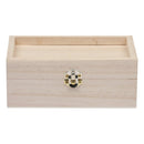 Gray Urban Crafter Paulownia Ridged Lid Box 15 x 9 x 6cm Boxes